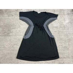 Luscious Los Angeles Dress Womens Small Black Gray Colorblock Drawstring SD8165M